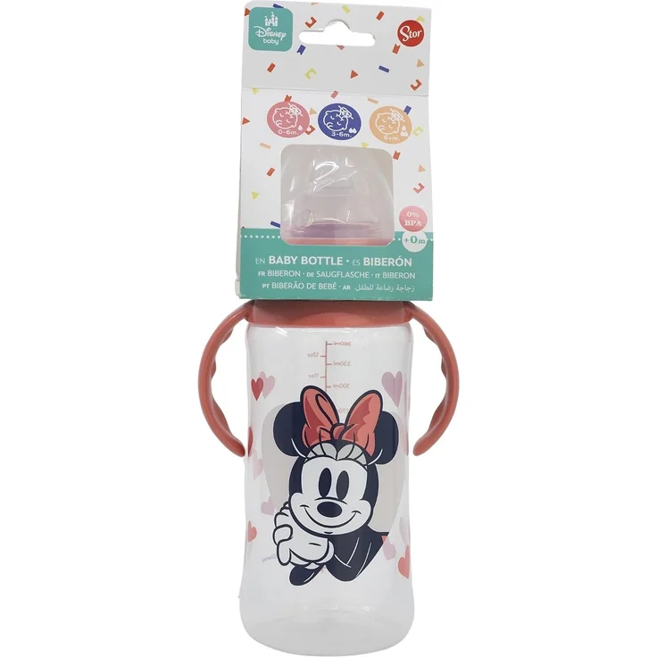 Disney Minnie Mouse Babyflasche 360 ml Silikon-Sauger mit 3 Positionen & Anti-Kolik-System – Bild 4