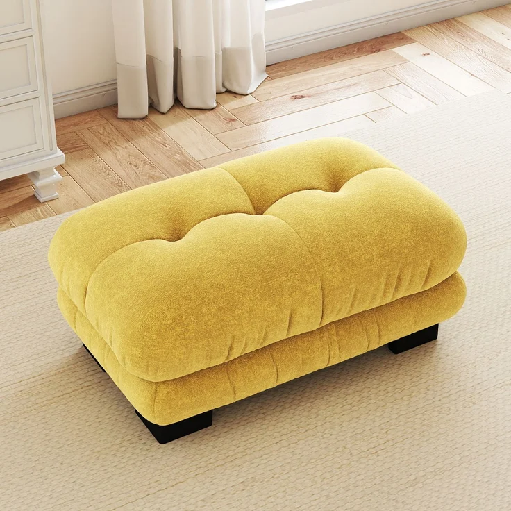 Paris Ottoman - Yellow--Gelb--112x68x52cm--YOUDENOVA – Bild 2