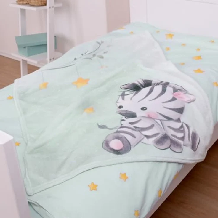 Baby Best Kuscheldecke Zebra, 75 x 100 cm, flauschig und weich, maschinenwaschbar, schadstoffgeprüft – Bild 4
