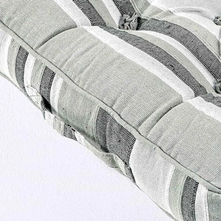 Homescapes Bodenkissen Sitzkissen Stuhlkissen Morocco grau weiß – Bild 5