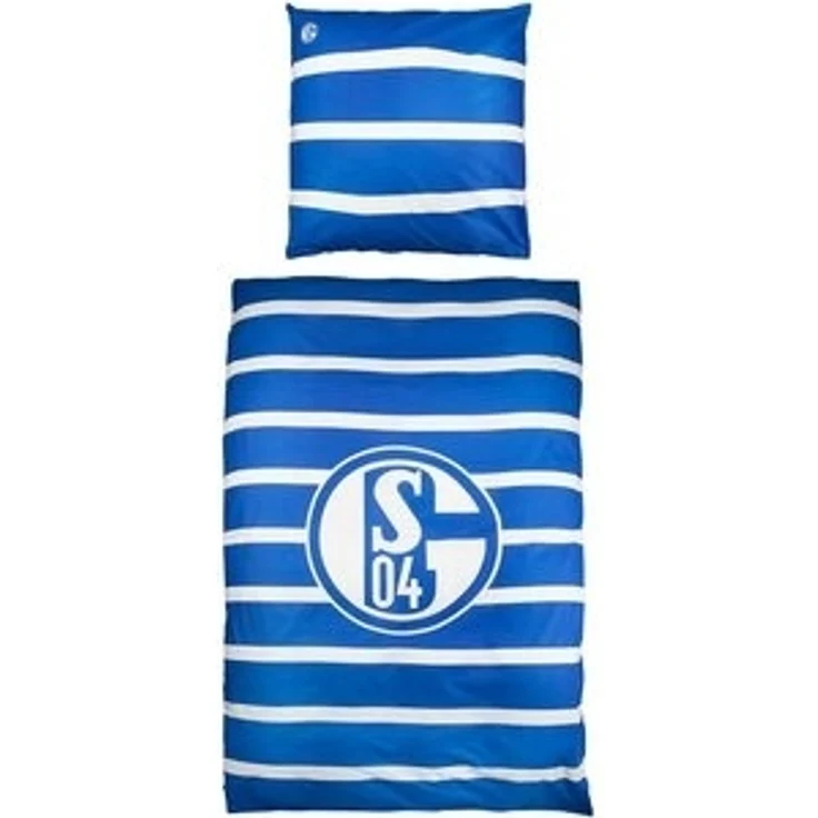FC Schalke 04 Bettwäsche 200×135 cm Streifen 100 % Baumwolle, 100% Baumwolle, Inklusive Aufbewahrungsbeutel aus Baumwolle – Bild 6