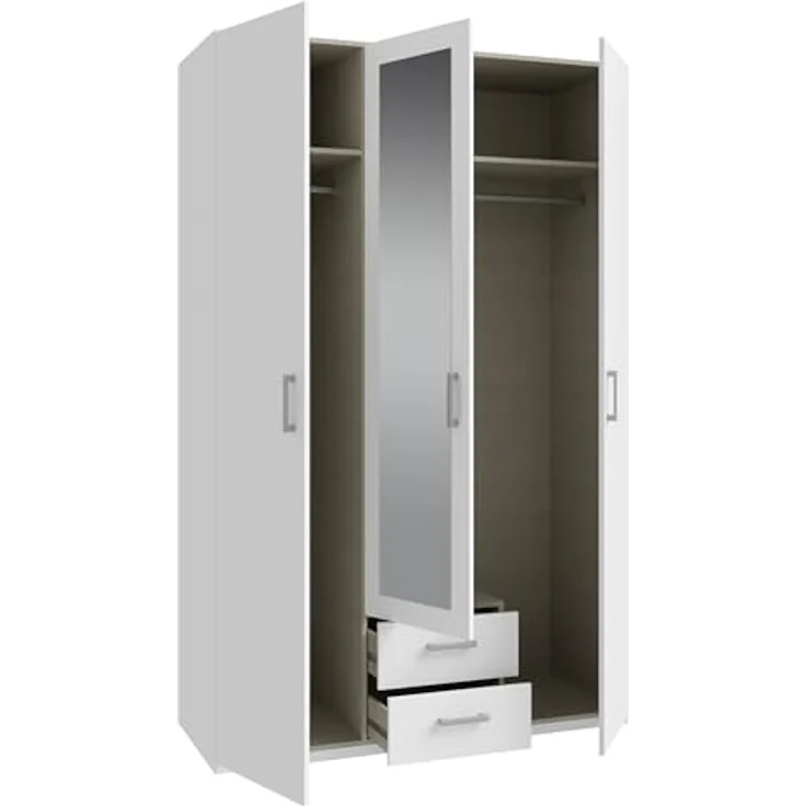 FORTE Drehtürenschrank Drehtürenschrank, Spiegel, Stauraum, 2 Schubladen – Bild 7
