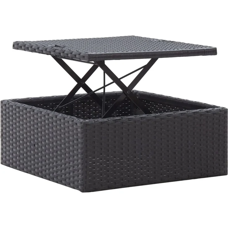 vidaXL Garten-Sonneninsel mit Dach Schwarz Poly Rattan 46156 – Bild 4