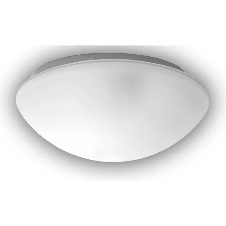 LED Deckenleuchte / Deckenschale rund, Glas satiniert mit Klarrand, Ø 25cm