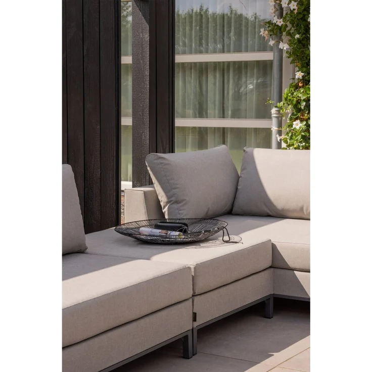 Gartenecksofa Sicilie - Aluminium & Outdoor-Stoff Taupe, Rechts – Bild 2