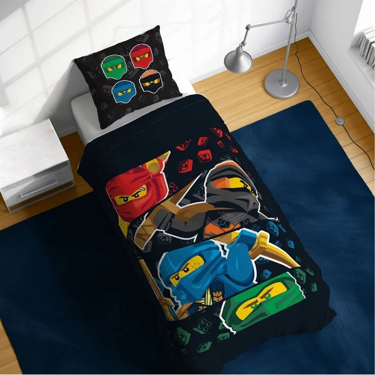 BrandMac Bettwäsche Lego Ninjago "The Four Elements" - Wende-Bettwäsche, 135x200 & 80x80, Baumwolle, 100% Baumwolle – Bild 2