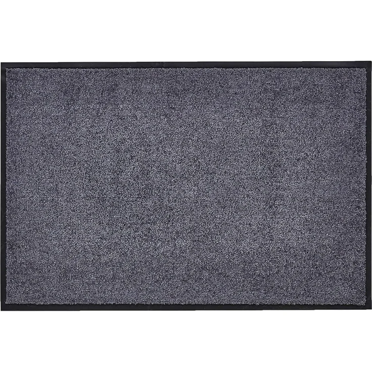 Andiamo 'Super Wash & Clean' Fußmatte, Made in Belgium, rechteckig, Höhe: 7 mm, rutschhemmend, waschbar, Grau, 90x120 cm (Rechteckig) – Bild 1