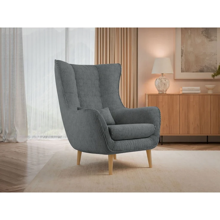 Sessel Lucio Cord (Farbe: Poso 22, ohne Fußbank) – Bild 2