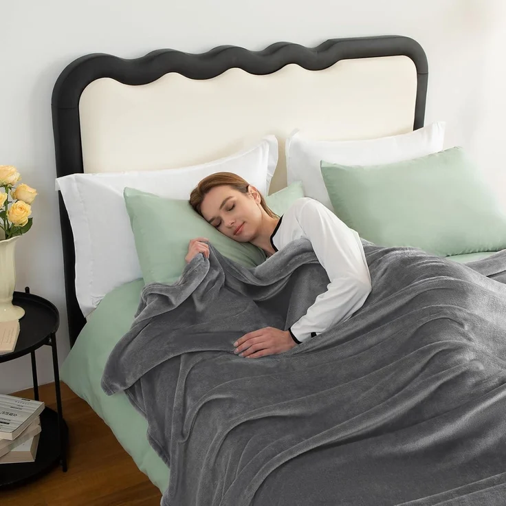 kuscheldecke flauschige 150x200cm Sofadecke Couchdecke Flanell Fleecedecke – Bild 2