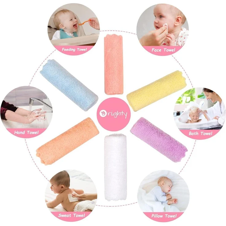 Baby-Waschlappen Mikrofaser Korallen-Fleece 24 Stück weich saugfähig Neugeborene – Bild 6