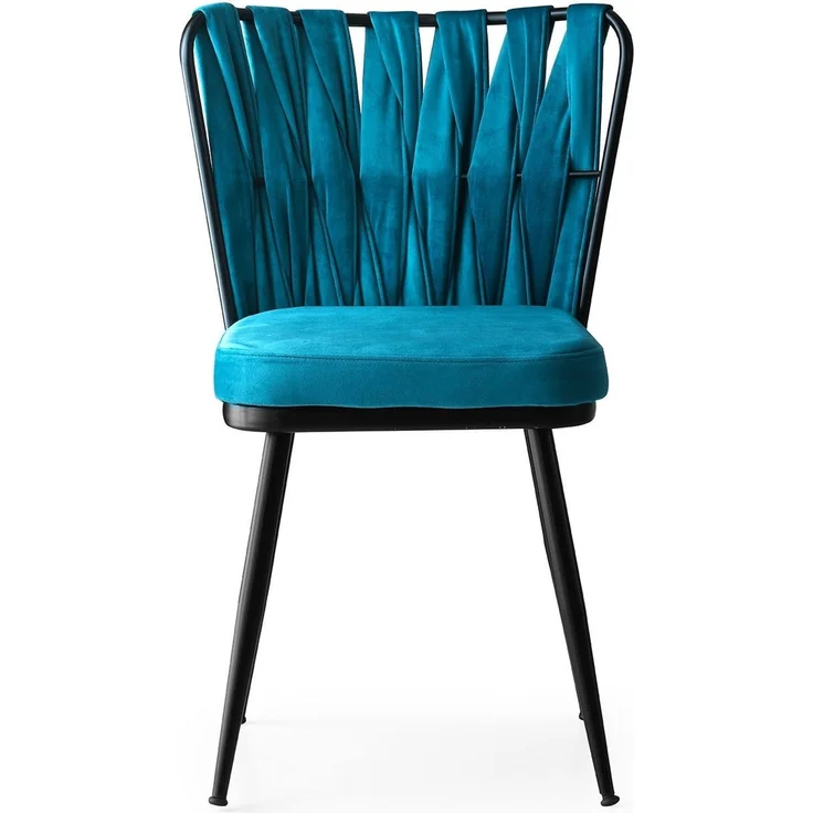 Skye Decor 'Kuşaklı - 228 V2' Stuhlset (2-teilig), Schwarz / Blau, 43 x 82 x 43 cm – Bild 2