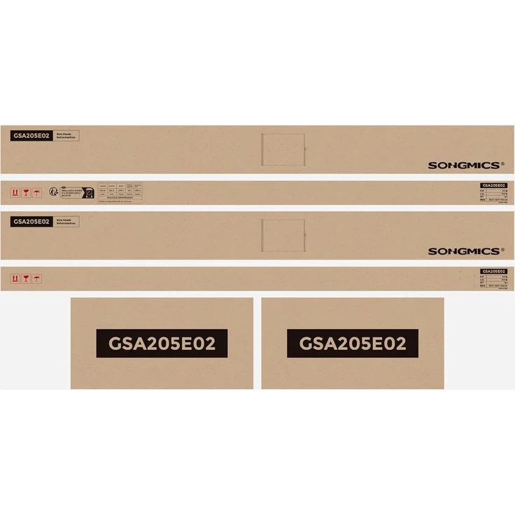 Songmics Seitenmarkise mit Stahl-Kasten, rostbeständig, ausziehbar, 200x350 cm, Sichtschutz, Sonnenschutz, Blickdicht, Seitenrollo, für Balkon, Terrasse, Garten, beige GSA205E02 – Bild 9