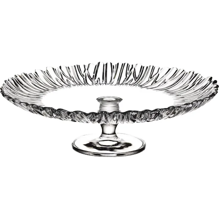 Pasabahce Aurora Serviceteller mit Fuß Servierplatte aus Glas ⌀ 21cm