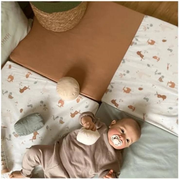TINÉO - Krabbeldecke – Aktivitätsmatte – Spielteppich für Babys – Motorikmatte – Bodenmatte für Babys – Multifunktional 3-in-1 – 120x120 cm, Little Farmer – Bild 3