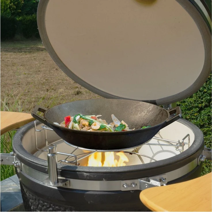 BBQ-Toro Grillerweiterung Kochsystem für Kamado, Edelstahl Smokersystem mit 3 Ebenen, Ø 52 cm – Bild 2