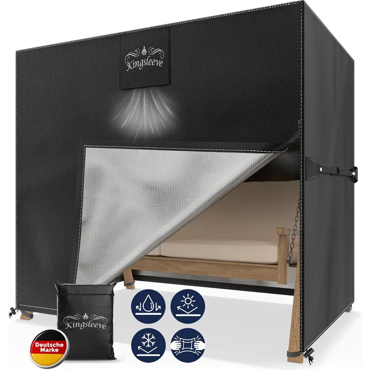 KINGSLEEVE® Abdeckung Hollywoodschaukel 175x125x160cm Wasserdicht Winterfest