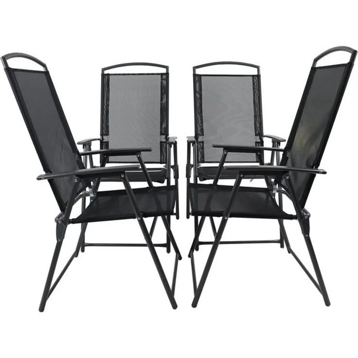 VCM Gartenstuhl Camping 917598 Anthrazit H. 105 x B. 61 x T. 56 cm – Bild 3