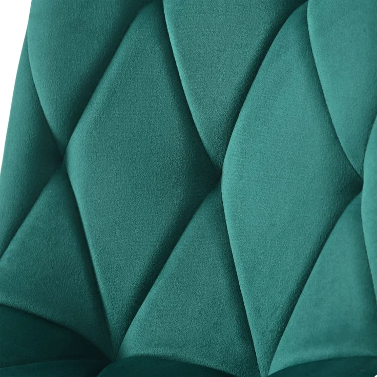 Samt Polsterstuhl 4er-Set mit Rückenlehne, Fischgräten-Design & Metallbeinen, moderner Esszimmerstuhl,Grün – Bild 10