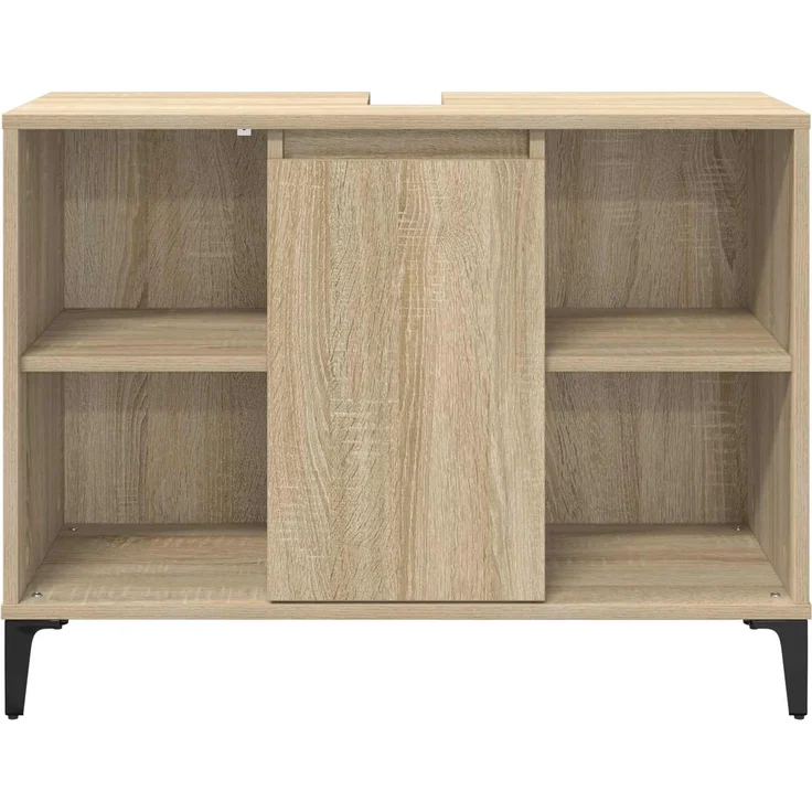 vidaXL Waschbeckenunterschrank mit Regal Sonoma-Eiche 80 x 33 x 60 cm 881271 – Bild 6