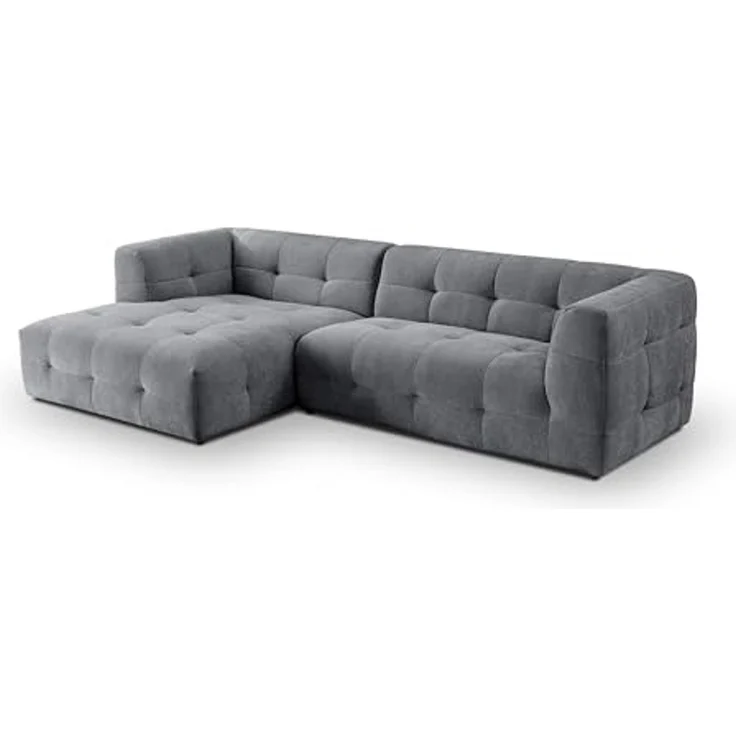 Ecksofa (B/H/T: 292x72x161 cm) in Grau – Bild 1