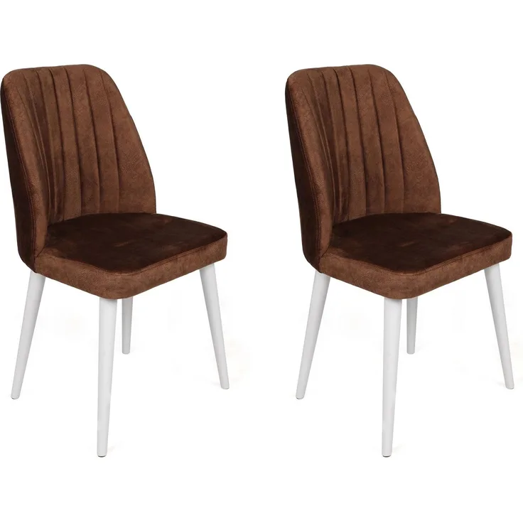 Skye Decor 'Alfa-496 V2' Stuhlset (2-teilig), Braun / Weiß, 50 x 90 x 49 cm