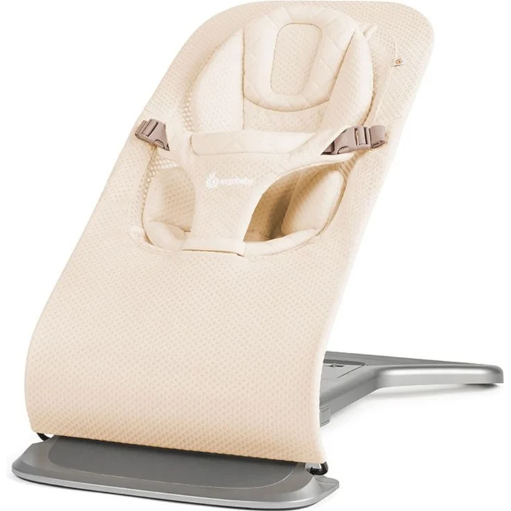 Ergobaby Evolve Bouncer Babywippe für Neugeborene Cream Mesh – Bild 5