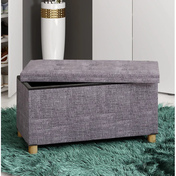 VCM Sitzbank Sizos 917614 Grau H. 40 x B. 76 x T. 38 cm – Bild 5