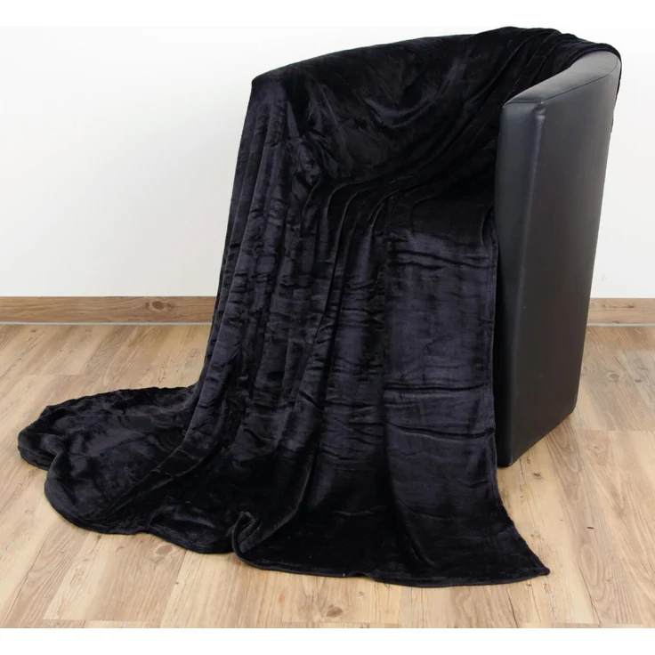 Kuscheldecke "Celina" Schwarz 150x200 cm – Bild 1