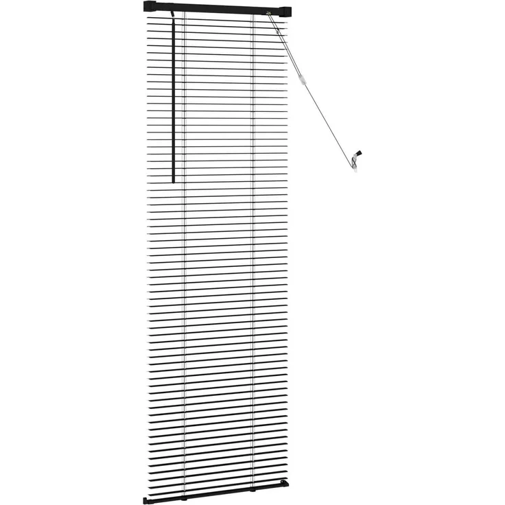 vidaXL Venezianische Jalousie Schwarz 150 x 60 cm 25 mm PVC 42003734 – Bild 5