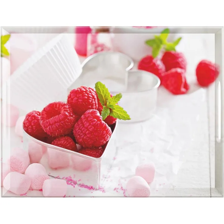 Emsa Tablett mit Himbeeren Dekor, Größe 50x37 cm, Classic, 517749