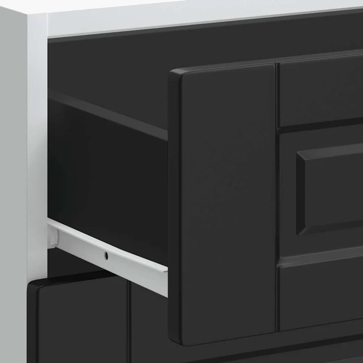 vidaXL Küchenunterschrank „Porto“ Schwarz Holzwerkstoff 854260 – Bild 8