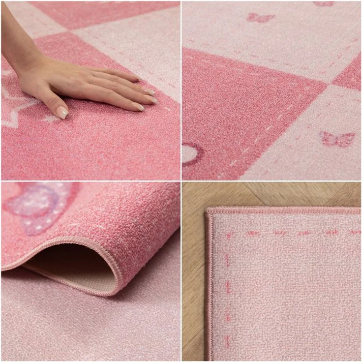 Carpettex Kinderteppich Prinzessin-Design, Rechteckig, Höhe: 7 mm, Teppich Kinderzimmer Prinzessin-Design Rutschfest Waschbar – Bild 4