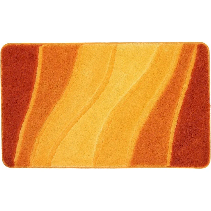 MEUSCH Badematte Ocean, Höhe 23 mm, rutschhemmend beschichtet, fußbodenheizungsgeeignet, Kunstfaser, rechteckig, Badteppich, Wellen Design, mit Farbverlauf, Hoch-Tief Effekt, waschbar – Bild 1