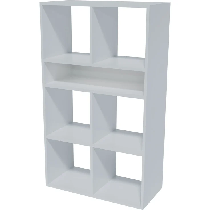 BADEDU WARD Regal 72 cm breit, Weiß, 7 Fächer – Bild 1