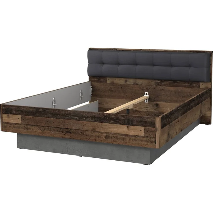 Doppelbett CLIF 160 x 200 cm Optik: Old Wood Vintage von Forte – Bild 3