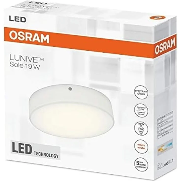 Osram LED Lunive Sole Wand- und Deckenleuchte, für Innenanwendungen, 247,0 mm x 54,0 mm, warmweiß – Bild 5