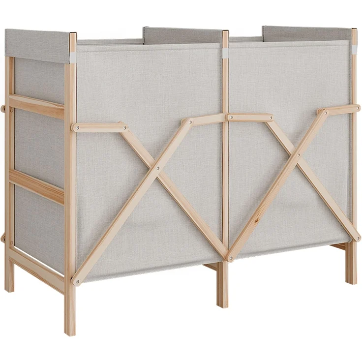 Badschrank für Wäsche Bruno Beige 80 x 64 cm mit 2 Fächern Vicco – Bild 1