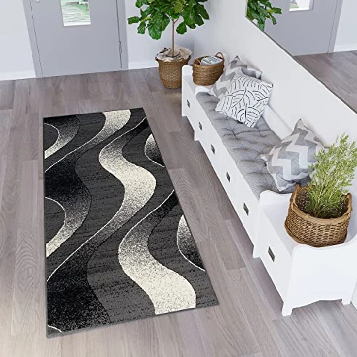 Tapiso Läufer DREAM, rechteckig, Höhe: 8 mm, Flur, Meterware, Korridor, Kurzflor – Bild 2