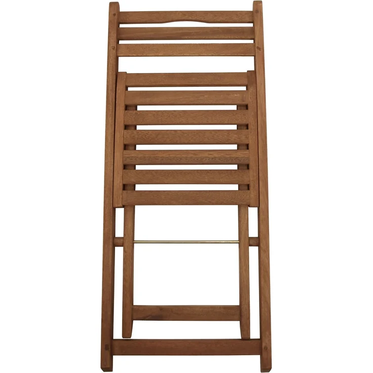 DEGAMO PORTO Garten-Klappstuhl, Holz Eukalyptus, braun, 40cm 2-er Set – Bild 3