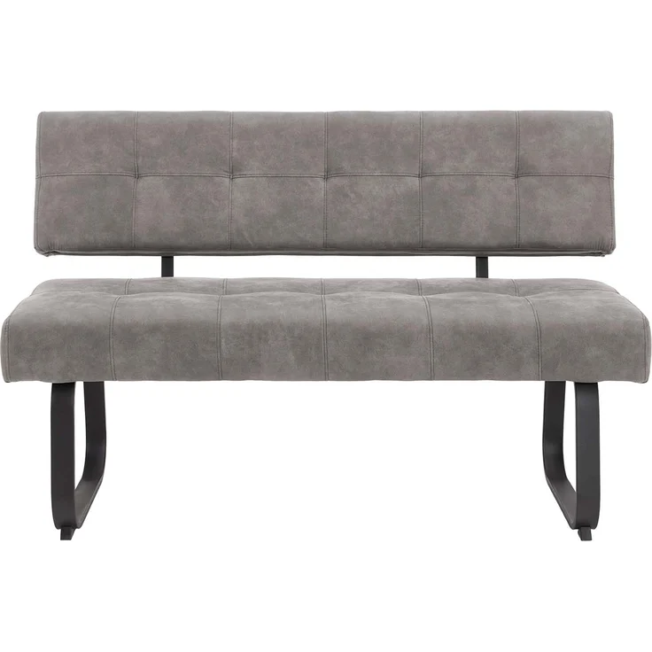 Sitzbank Luise I mit Rückenlehne - Grau, Vintage Optik, 140 x 64 x 90 cm – Bild 2
