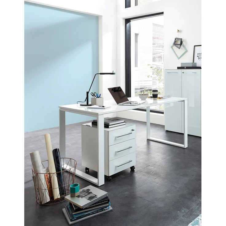 GERMANIA Bürokombination MONTERIA BHT 255x120x80 cm weiß Komplett-Büro Büro – Bild 3