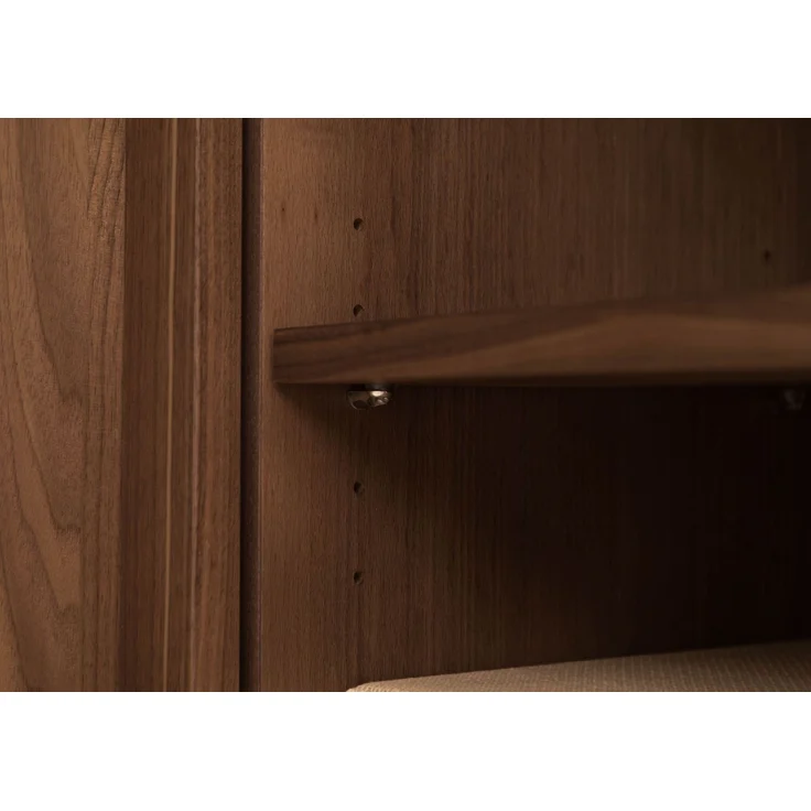 Highboard Nussbaum-Echtholzfurnier 100x40x145 braun lackiert BUTTERFLY #105 – Bild 6