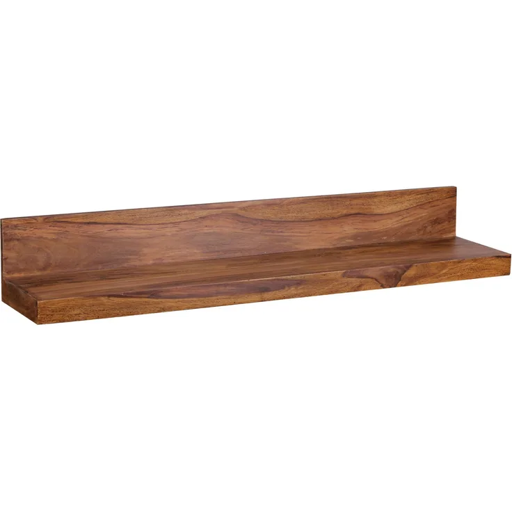Wandregal Massivholz Sheesham Holzregal Landhausstil Hängeregal Wandboard Naturprodukt Regal 110cm