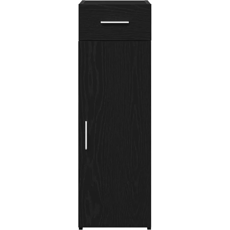 vidaXL Sideboard mit Schubladen Schwarz Eichen-Optik 30 x 42,5 x 93 cm 868751 – Bild 5