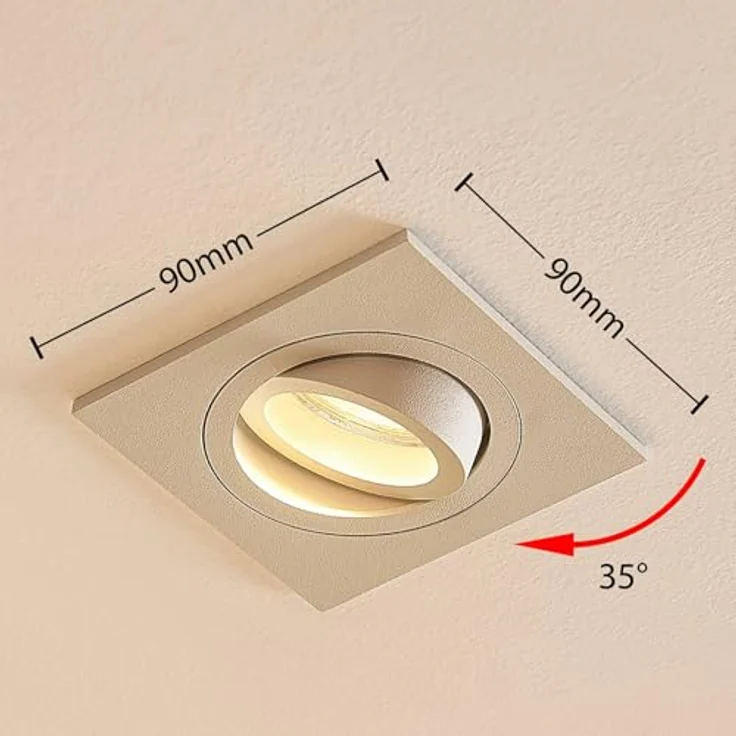 Arcchio Einbaustrahler Sophia, 1-flammig GU10, moderne Deckenleuchte in Weiß aus Metall für Wohn- und Esszimmer – Bild 4