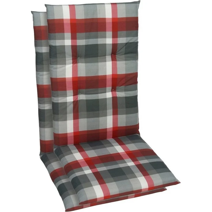 GO-DE Hochlehnerauflage, (Set, 2 St, Set mit 2 Hochlehnerauflagen), Maße ca.: 48 cm x 5 cm x 118 cm – Bild 1