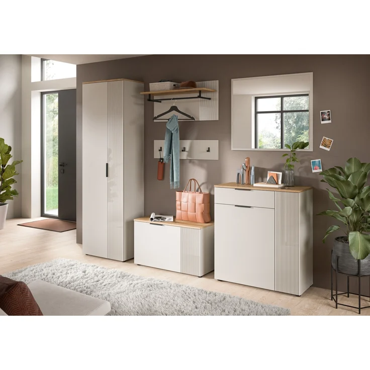 Garderobenpaneel >Slide< in kaschmir - 80x80x28cm (BxHxT) – Bild 5