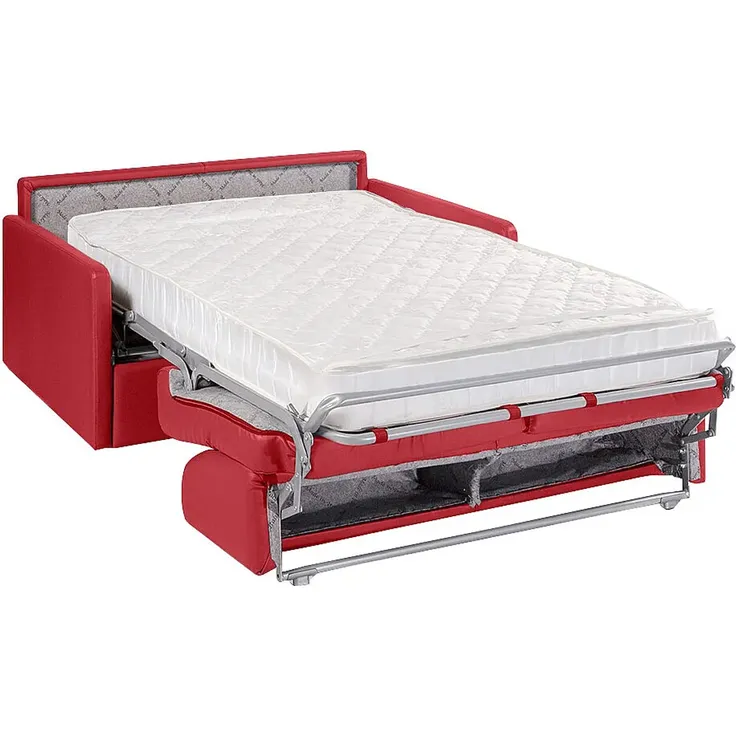 Vente-unique - CALIFE Sofa Kunstleder Rot - B 223 cm94 cm x H 85 cm x L 150 cm – Bild 2