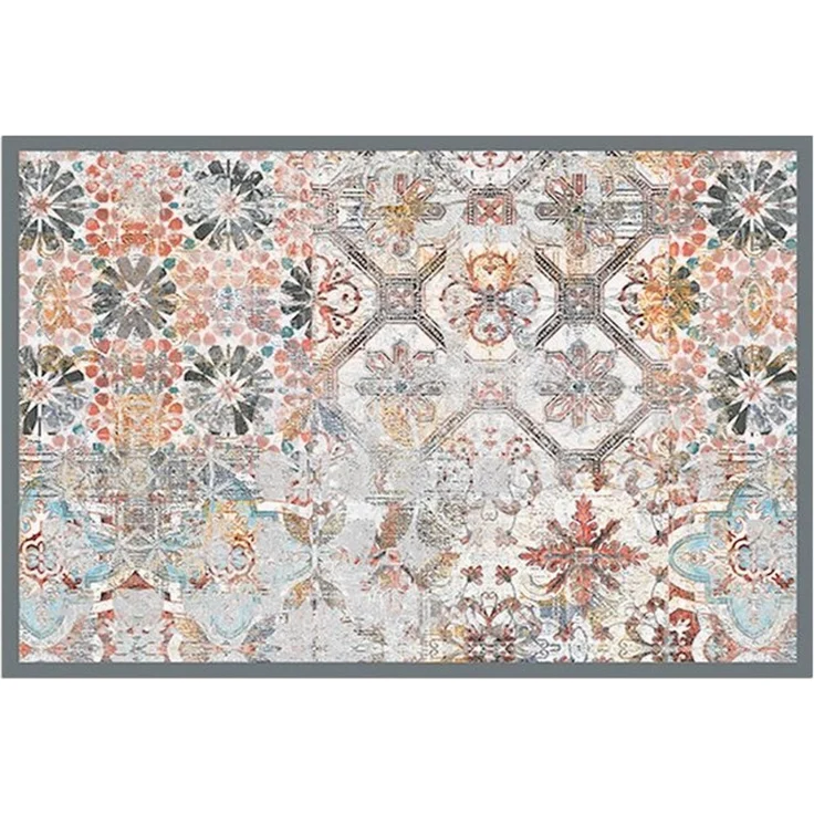 matches21 HOME & HOBBY Fußmatte Türmatte Floral Shabby Boho in 40x60 cm als Fussabtreter, rechteckig, Höhe: 5 mm, Rutschfester Türvorleger für innen als waschbare Schmutzfangmatte – Bild 3