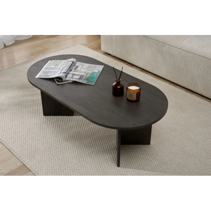 Elegant Coffee Table, Lumiere Black, 119 x 60 x 40 cm | 100% Melamine Coated Particle Board, 18 mm Thick | Stylish & Functional for Modern Living Spaces – Bild 3